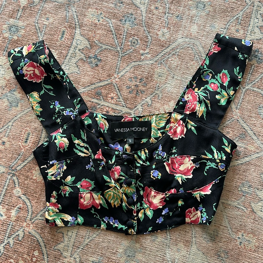 Vanessa Mooney Floral Crop Top Bra